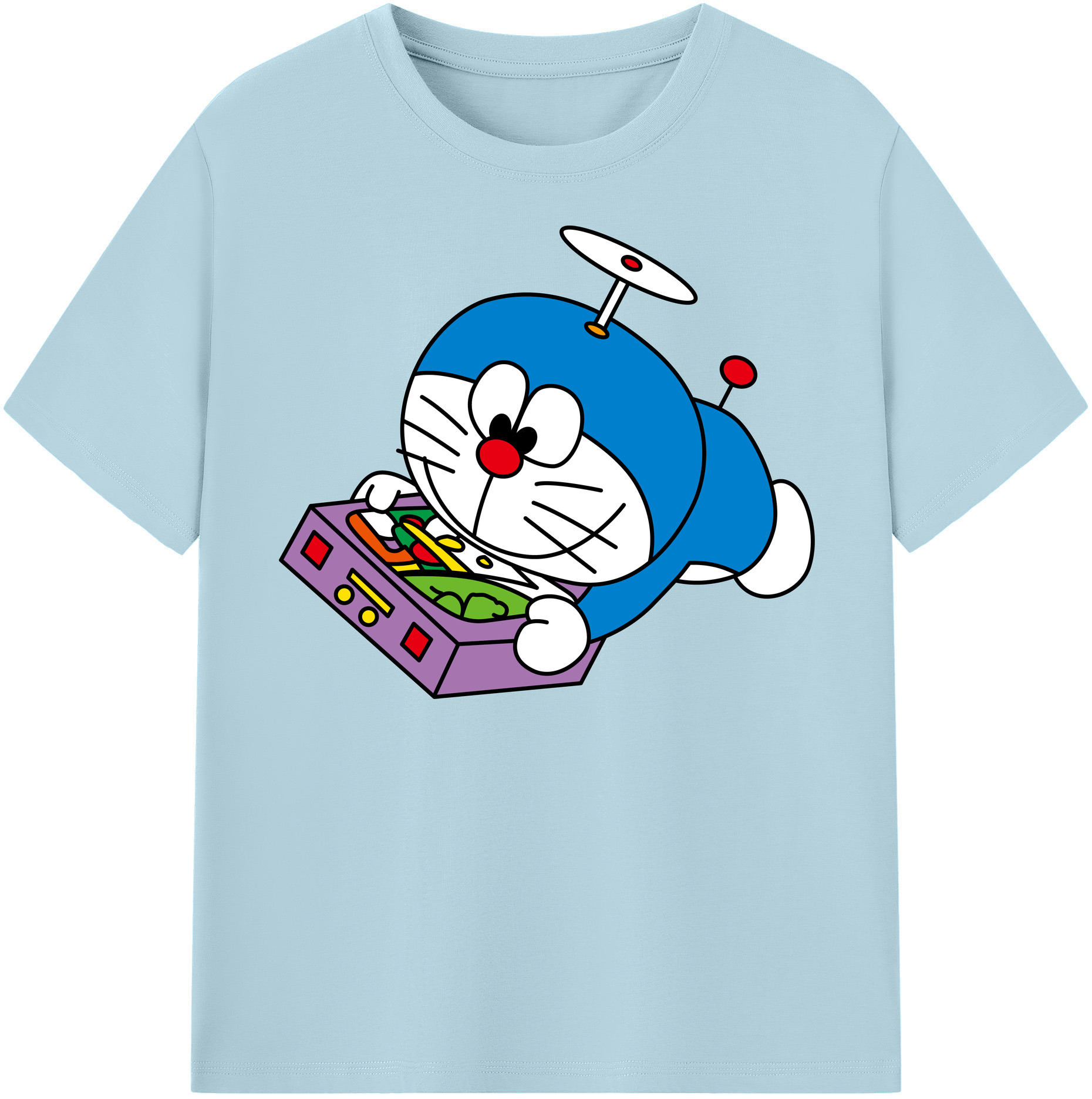 （画像用） ドラえもん Doraemon 綿100％半袖Tシャツ（フロントプリント）